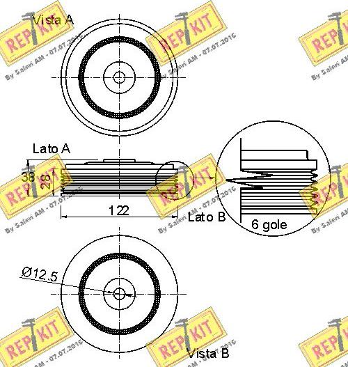 REPKIT RKT9095 - Ремъчна шайба, колянов вал vvparts.bg