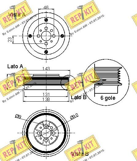 REPKIT RKT9018 - Ремъчна шайба, колянов вал vvparts.bg