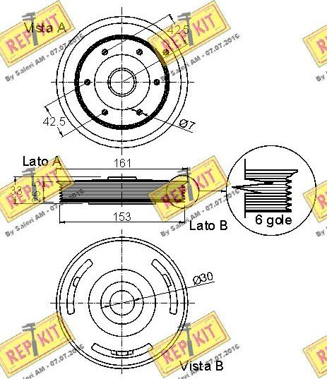 REPKIT RKT9026 - Ремъчна шайба, колянов вал vvparts.bg