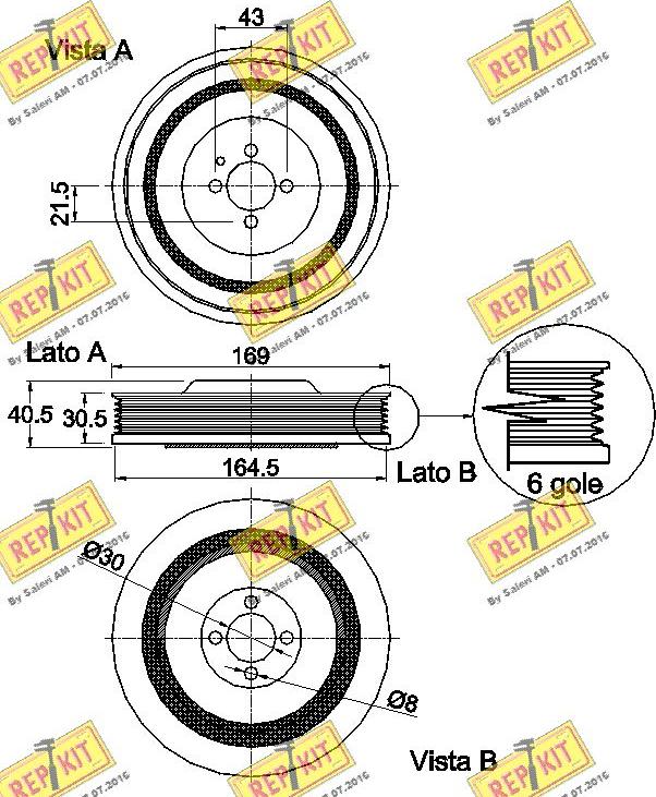 REPKIT RKT9020 - Ремъчна шайба, колянов вал vvparts.bg