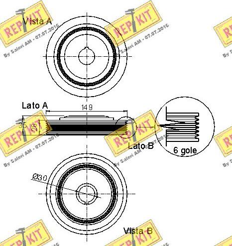 REPKIT RKT9079 - Ремъчна шайба, колянов вал vvparts.bg