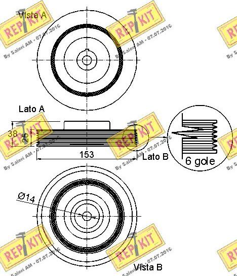 REPKIT RKT9148 - Ремъчна шайба, колянов вал vvparts.bg