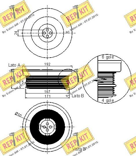 REPKIT RKT9143 - Ремъчна шайба, колянов вал vvparts.bg