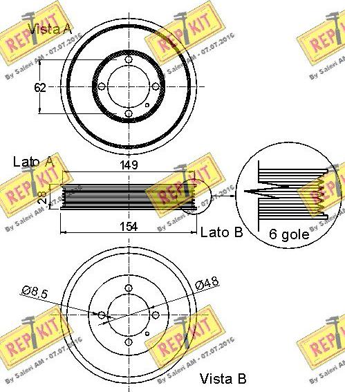 REPKIT RKT9142 - Ремъчна шайба, колянов вал vvparts.bg