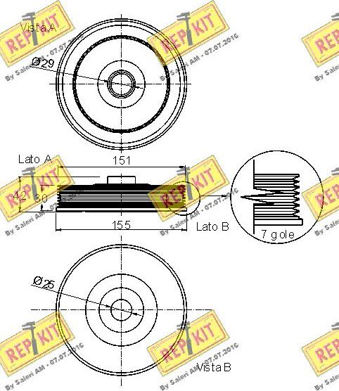 REPKIT RKT9147 - Ремъчна шайба, колянов вал vvparts.bg