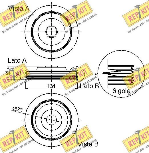 REPKIT RKT9102 - Ремъчна шайба, колянов вал vvparts.bg