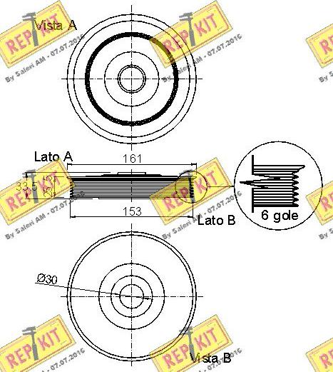 REPKIT RKT9226 - Ремъчна шайба, колянов вал vvparts.bg