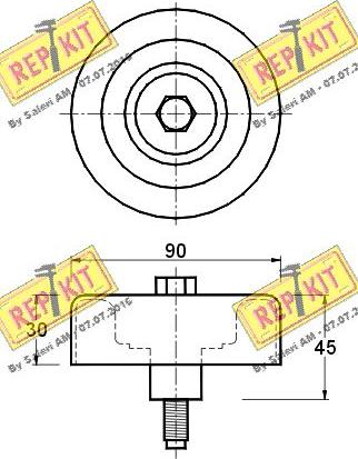 REPKIT RKT1942 - Паразитна / водеща ролка, пистов ремък vvparts.bg