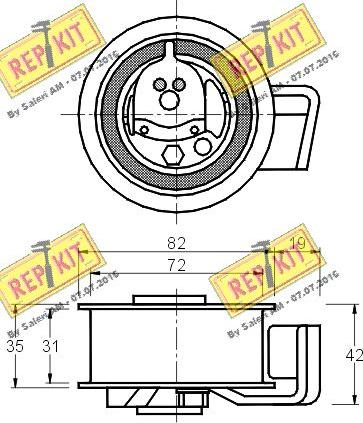 REPKIT RKT1917 - Обтяжна ролка, ангренаж vvparts.bg