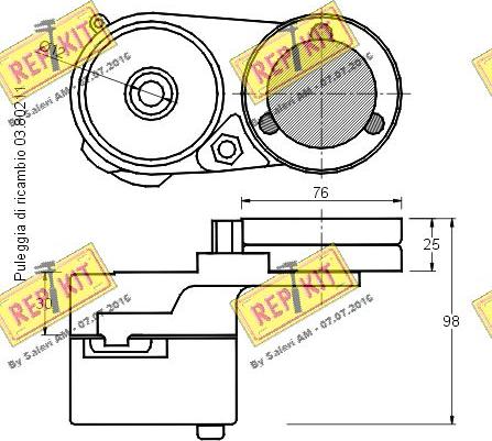 REPKIT RKT1926 - Ремъчен обтегач, пистов ремък vvparts.bg