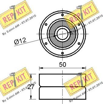 REPKIT RKT1441 - Паразитна / водеща ролка, зъбен ремък vvparts.bg