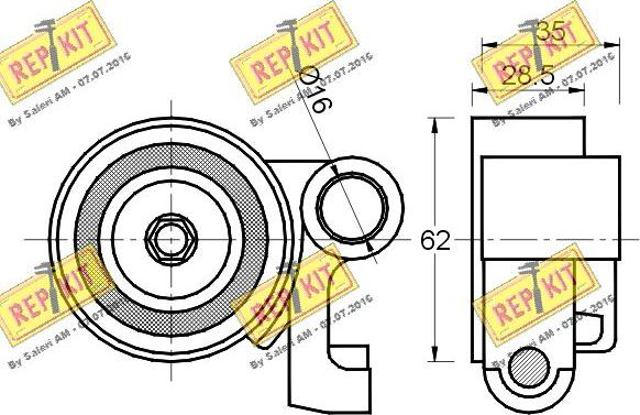 REPKIT RKT1443 - Обтяжна ролка, ангренаж vvparts.bg