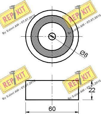 REPKIT RKT1451 - Паразитна / водеща ролка, пистов ремък vvparts.bg