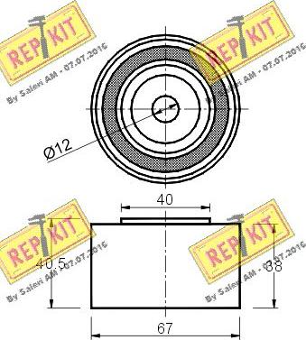 REPKIT RKT1406 - Паразитна / водеща ролка, зъбен ремък vvparts.bg