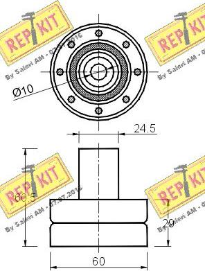 REPKIT RKT1419 - Паразитна / водеща ролка, зъбен ремък vvparts.bg