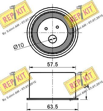 REPKIT RKT1425 - Обтяжна ролка, ангренаж vvparts.bg