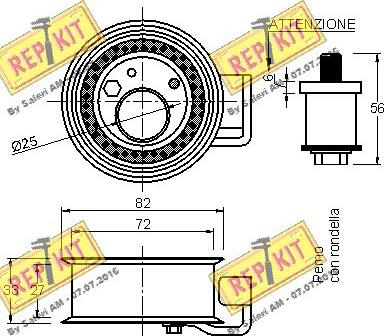 REPKIT RKT1474 - Обтяжна ролка, ангренаж vvparts.bg