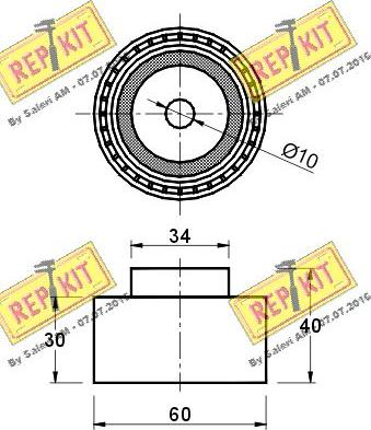 REPKIT RKT1477 - Паразитна / водеща ролка, зъбен ремък vvparts.bg