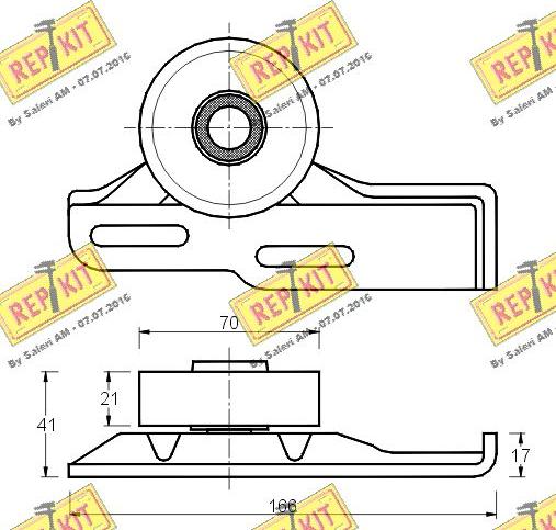 REPKIT RKT1567 - Ремъчен обтегач, пистов ремък vvparts.bg