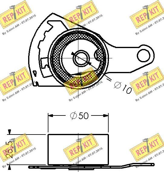 REPKIT RKT1503 - Обтяжна ролка, ангренаж vvparts.bg