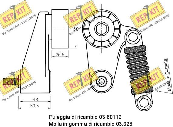 REPKIT RKT1651 - Ремъчен обтегач, пистов ремък vvparts.bg