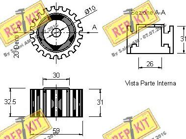 REPKIT RKT1606 - Паразитна / водеща ролка, зъбен ремък vvparts.bg