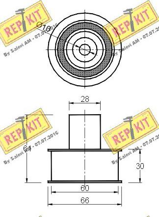 REPKIT RKT1601 - Паразитна / водеща ролка, зъбен ремък vvparts.bg