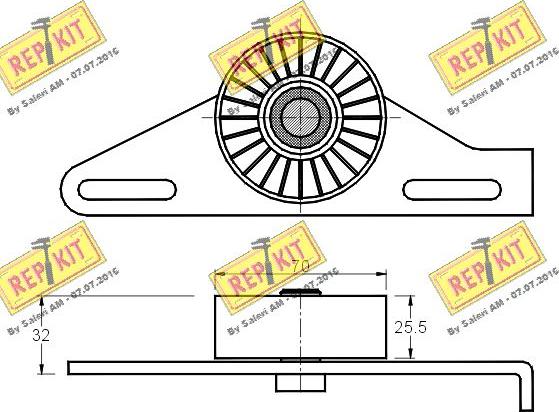 REPKIT RKT1603 - Ремъчен обтегач, пистов ремък vvparts.bg