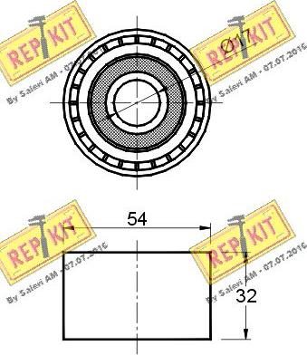 REPKIT RKT1610 - Паразитна / водеща ролка, зъбен ремък vvparts.bg