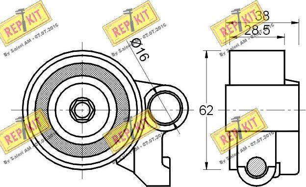 REPKIT RKT1617 - Обтяжна ролка, ангренаж vvparts.bg