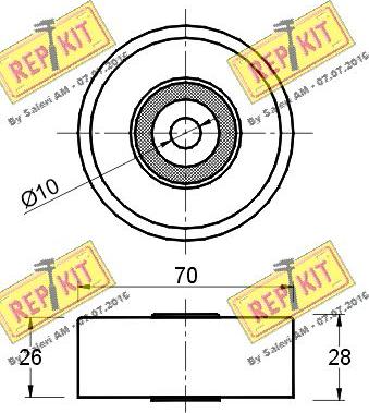 REPKIT RKT1637 - Паразитна / водеща ролка, пистов ремък vvparts.bg