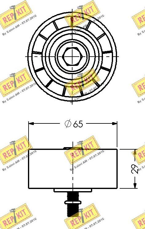 REPKIT RKT1620 - Паразитна / водеща ролка, пистов ремък vvparts.bg