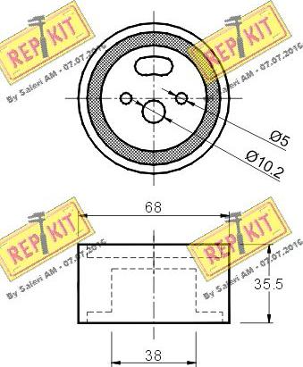 REPKIT RKT1045 - Обтяжна ролка, ангренаж vvparts.bg