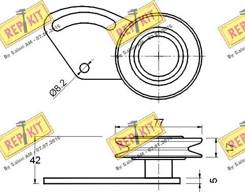 REPKIT RKT1054 - Паразитна / водеща ролка, пистов ремък vvparts.bg