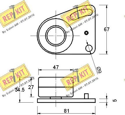 REPKIT RKT1052 - Обтяжна ролка, ангренаж vvparts.bg