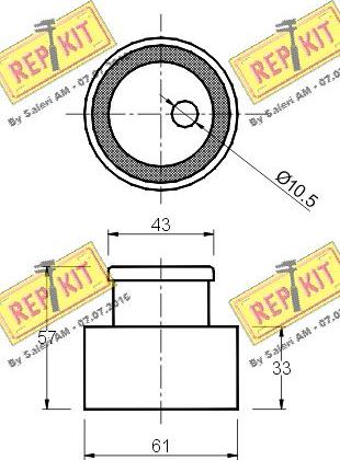 REPKIT RKT1065 - Обтяжна ролка, ангренаж vvparts.bg