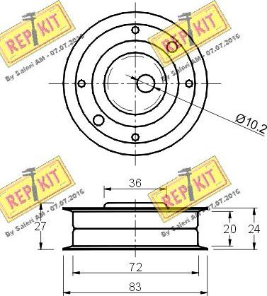 REPKIT RKT1001 - Обтяжна ролка, ангренаж vvparts.bg