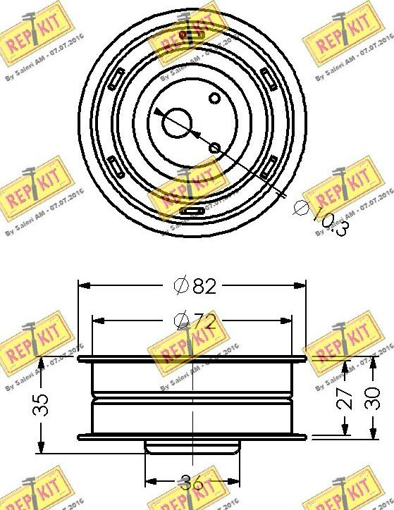 REPKIT RKT1002 - Обтяжна ролка, ангренаж vvparts.bg