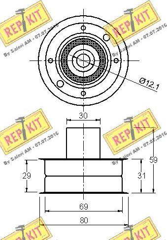 REPKIT RKT1024 - Паразитна / водеща ролка, зъбен ремък vvparts.bg