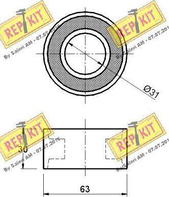 REPKIT RKT1025 - Обтяжна ролка, ангренаж vvparts.bg