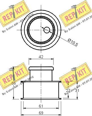 REPKIT RKT1026 - Обтяжна ролка, ангренаж vvparts.bg