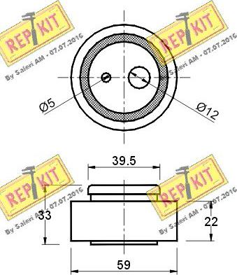 REPKIT RKT1076 - Обтяжна ролка, ангренаж vvparts.bg