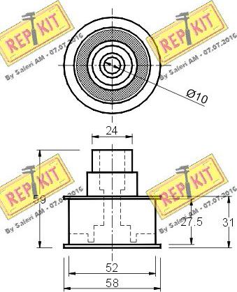 REPKIT RKT1145 - Паразитна / водеща ролка, зъбен ремък vvparts.bg