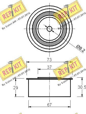 REPKIT RKT1141 - Паразитна / водеща ролка, зъбен ремък vvparts.bg