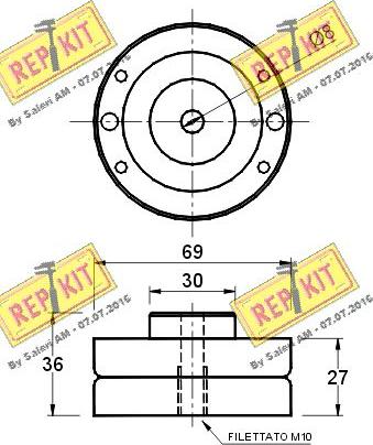 REPKIT RKT1155 - Паразитна / водеща ролка, зъбен ремък vvparts.bg