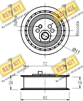 REPKIT RKT1152 - Обтяжна ролка, ангренаж vvparts.bg