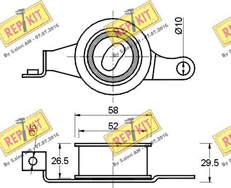 REPKIT RKT1184 - Обтяжна ролка, ангренаж vvparts.bg