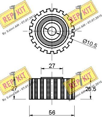 REPKIT RKT1185 - Паразитна / водеща ролка, зъбен ремък vvparts.bg