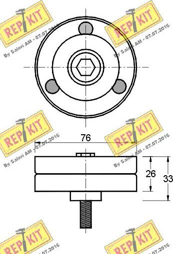 REPKIT RKT1186 - Паразитна / водеща ролка, пистов ремък vvparts.bg