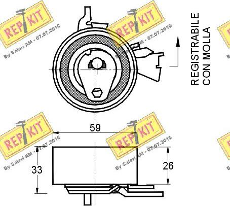 REPKIT RKT1134 - Обтяжна ролка, ангренаж vvparts.bg